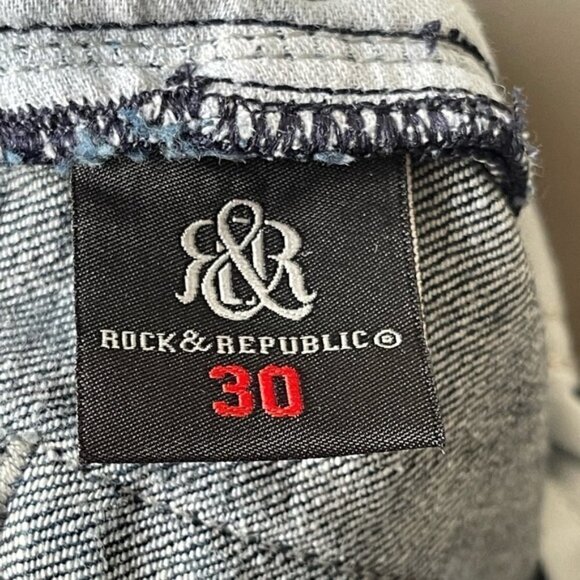 ROCK & Republic Dark Wash Stella straight leg Jeans size 30 - Picture 9 of 12